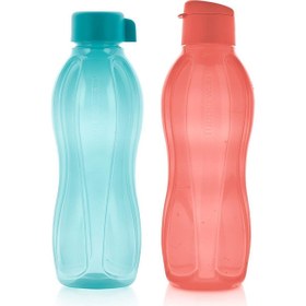 Resim sommeow Tupperware Eco Şişe Suluk Mavi Ve Kolay Kapak Karpuz Pembe 1l 2'li 