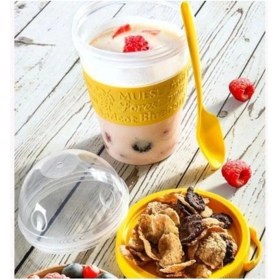 Resim Dondurma Kabı Kaşıklı Yoğurt Kabı Kaşıklı Pratik Çok Kullanım Amaçlı ROYALEKS-AP-9199 