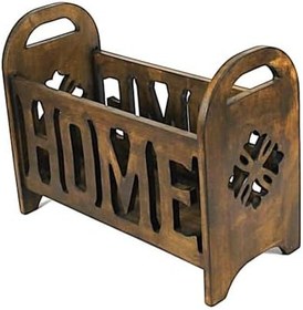 Resim Eskitme Ahşap Ferforje Sepet Gazetelik 