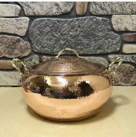 Resim Dövme Bakır Trabzon Güveci 22 CM 