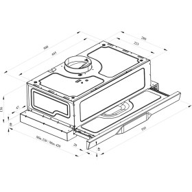 Resim Vorne VA01 Sürgülü Kurulumsuz Siyah Aspiratör 