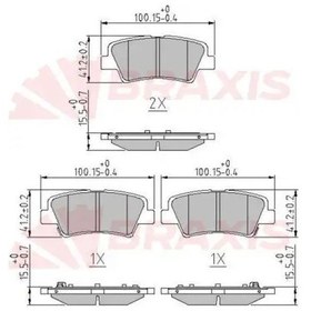 Resim Kia Xceed Arka Fren Balatasi 2019-2023 Braxıs Aa0602 