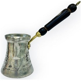 Resim Paşa İşlemeli 3 Kişilik Kalaylı Bakır Cezve 