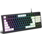 Resim Maiyame Hxsj A877 Kablolu K87 Rgb Streamer Mini Oyun Klavyesi Ayarlanabilir Arkadan Aydınlatmalı 2 Klavye 