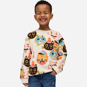 Resim Puma Moody Cat Crew Unisex Çocuk Bej Sweatshirt - 4-5 Yaş 