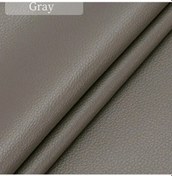 Resim Siyah Deri Onarım Patche Bant Kendinden Yapışkanlı Deri Yamalar Kanepeler Gray 200x50cm 