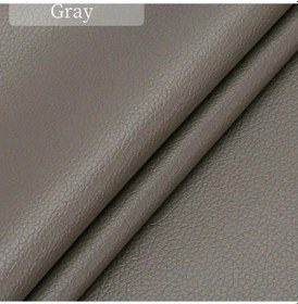 Resim Siyah Deri Onarım Patche Bant Kendinden Yapışkanlı Deri Yamalar Kanepeler Gray 200x50cm 