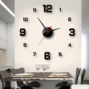 Resim 30,48 cm Modern Minimalist Sessiz Duvar Saati - Tıkırtısız Kendinden Yapışkanlı Büyük Kolay Okunabilir Siyah Rakamlar, Pille Çalışır (AA Pil Dahil Değildir) - Oturma Odası, Yatak Odası, Ofis Dekoru için - Çağdaş Ev Dekorasyonu, Akrilik Yapılı 