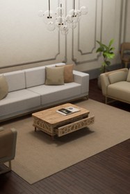 Resim Kolexonline Rosa Masa Orta Masa Akıllı Masa Çekmeceli Çam Renk 