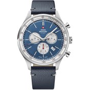 Resim Swiss Military By Chrono Sm34081.08 Deri Gümüş Erkek Kol Saati 