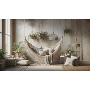 Resim Venspor Vintage Hamak ve Çiçekli Arkaplan, 200x150cm, Fon, Duvar Örtüsü 
