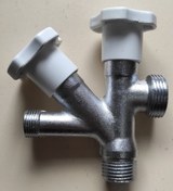 Resim Euromix Çift Taharet Çıkışlı Çamaşır Musluğu Dual 