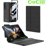 Resim CEPCASE Samsung Galaxy Z Fold 4 Kılıf Standlı Bluetooth Klavyeli Foldable Magnet Stand Keyboard Set Kılıf 