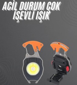 Resim AyrStore El Feneri LED Anahtarlık Çok Fonksiyonlu Mini Çakmak Özellikli 