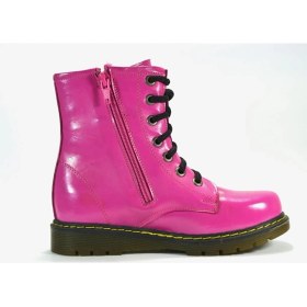 Resim Pinky Pinky 143 Hakiki Deri Pembe Fermuarlı Kız Çocuk Postal Bot 26-30 