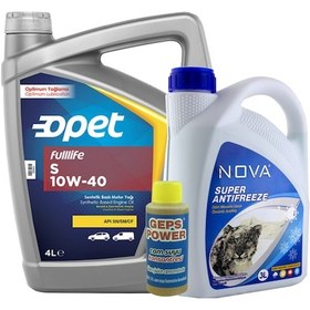 Resim Opet Fulllife S 10W-40 Sentetik Motor Yağı 4 L + Antifriz 3 L 