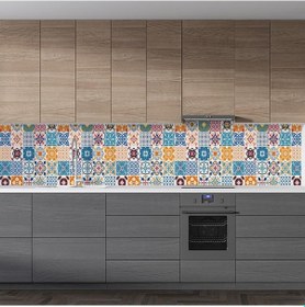 Resim Mutfak Tezgah Arası Folyo Fayans Kaplama Folyosu Fayans Deseni 