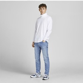 Resim Jack & Jones Tim 715 Slim Jean 12204315 Blue Denim Mavi 