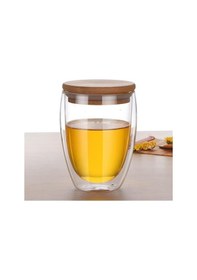 Resim Perotti Çift Cidarlı Bambu Kapaklı Bardak 350 ML 