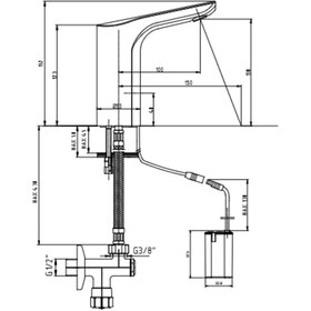 Resim Eca Luna Fotoselli Lavabo Bataryası Elektrikli 108108056 Tek Su Girişli 