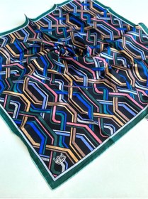 Resim Levidor Tivil Saf İpek Eşarp 49412 Siyah Karışık Desen Çok Renkli 