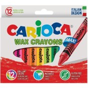 Resim Nessiworld Carioca Wax Maxi Yıkanabilir Pastel Boya Kalemi 12'Li 