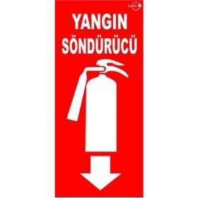 Resim 5 Adet Fosforlu Yangın Tüpü Söndürme Cihazı Levhası 