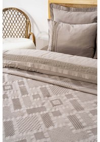 Resim Rivaistanbul Freya Vizon Güpürlü %100 Pamuklu Çift Kişilik Nevresimli Pike Seti - 7 Parça Çeyiz Seti 