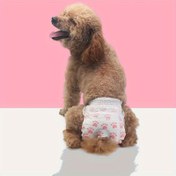 Resim 10'lu Paket Dişi Köpek Bezi - Sızdırmaz Termal Bariyer, Pembe Pati Desenli - Emici & Hızlı Kuruyan Dokunmamış Kumaş - Poodle, Shih Tzu ve Küçük-Orta Irklar İçin Tek Kullanımlık Dişi Köpek Bezleri - 10 Adet Evcil Hayvan Çözümü, Evde Bakım için Uygun, Sevimli Desenler, Yumuşak Malzeme 