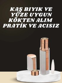 Resim shopwave KAŞ BIYIK VE YÜZ EPİLASYON ALETİ VE TİTREŞİMLİ YÜZ TEMİZLEME MASAJ ALETİ İKİLİ SET 