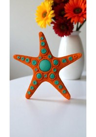 Resim Deniz Yıldızı Dekoratif Obje El Yapımı Figür 13 X 13 Cm - Yeşil 
