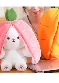 Resim Büyük Boy Peluş Tavşan Fermuarlı Tavşan Peluş 