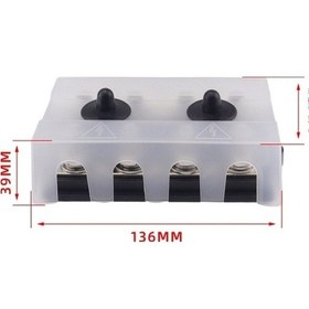 Resim Wondernest Cp-4063 Çift Sıralı M10 Terminalli Güç Dağıtım Bloğu, Siyah Terminal Bağlantıları Siyah 