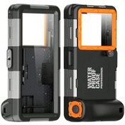 Resim Elmpaly İphone 17/16/15/14/13/12/11 Pro Max Plus Xr X Xs Ve Samsung Galaxy S22 S21 S20 Ultra Plus İçin Siyah Turuncu Dalış Kılıfı Yüzme Fotoğraf Videosu Su Geçirmez 