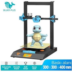 Resim Bluer Plus Blu-5 Dokunmatik Ekranlı 3d Yazıcı Printer 300mmx300mmx400mm 