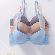 Resim 3 adet Dikişsiz Straplez Push-Up Sütyen Seti, Alt Teli ve Çıkarılabilir Pedler ile - Yüksek Destek, Dantel Detay, Yetişkin Kadınlar için İdeal, Yetişkin Sütyen Seti | Dikişsiz Sütyen Seti | Dantel Sütyen Seti 