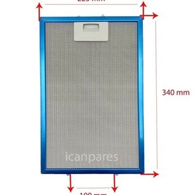 Resim 22.5 X 34 Cm Aspiratör Davlumbaz Metal Yağ Filtresi 225X340Mm - 530344706 