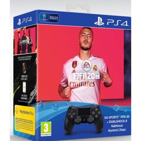 Resim Fifa 20 PS4 Oyun ve Dualshock 4 Siyah Kumanda Bundle 