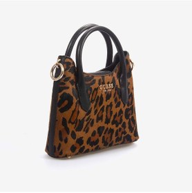 Resim Guess Domitilla Hakiki Deri Kadın El Çantası Hwlo7529760 Leopar 