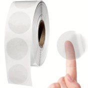 Resim 1500 Adet (Rulo) Şeffaf Wafer Mühür Stickerları - Parlak Posta Etiketleri, PET Plastik Zarf ve Paket Mühürleyici, Posta, Nakliye, Perakende, Ofis İçin - Tek Kullanımlık Güvenlikli Etiketler 
