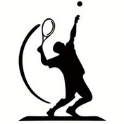 Resim Tenis Oyuncusu Vinil Araba Dekalı - Raket Spor Servis Silüeti Stickerı Araçlar, Motosikletler, Gitarlar, Çantalara - The Racquet Club tarafından Dayanıklı Otomobil Aksesuarı 