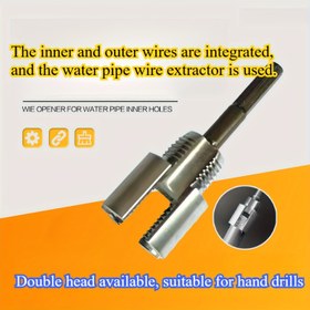 Resim 2'si 1 Arada Entegre Boru Diş Açıcı - Hızlı ve Etkili Su Borusu Tamiri için Standart Altıgen Saplı Ağır Hizmet Metal Manuel Diş Kesme Aleti, Tesisatçılar & Ev Sahipleri için DIY Temel Malzemeler, Çok Yönlü Diş Açma Aracı, Dayanıklı Yapı, Sağlam Diş Açma Cihazı 