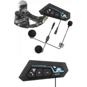 Resim Pileli Store Yeni Nesil Dinleme ve Konuşma Özellikli Intercom Kask Kulaklığı 5.0 Bluetooth 