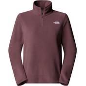 Resim The North Face W Glacıer Fleece 1-4 Zıp Jacket Kadın Sweatshirt Mor 
