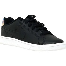 Resim Nike Court Royale Leather Sneaker Hakiki Deri Ayakkabı Siyah 