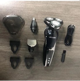 Resim Xuweiwei Erkekler İçin Çok Fonksiyonlu Tıraş Seti 3ü 1 Arada Elektrikli Tıraş Makinesi Saç Sakal Düzeltici 600mah Şarj Edilebilir Paslanmaz Çelik Bıçak 