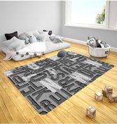 Resim Setay Black Genç Odası Takımı Uyumlu Halı 80x160 