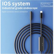 Resim Endoskop Yılan Video Kamera İos Uyumlu Led’li 10 Metre 7 Mm Sert Kablo 2mp Full Hd 