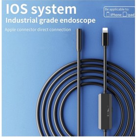 Resim Endoskop Yılan Video Kamera İos Uyumlu Led’li 5 Metre 7 Mm Sert Kablo 2mp Full Hd 