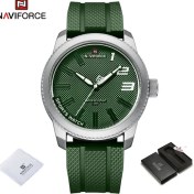 Resim Hanyang Swgn-Box 2022 Üst Marka Lüks Silikon Kayış Navıforce Erkek Saatler Su Geçirmez Spor Kuvars Askeri Izle Erkekler Saat Relogio Masculino (Yurt Dışından) 